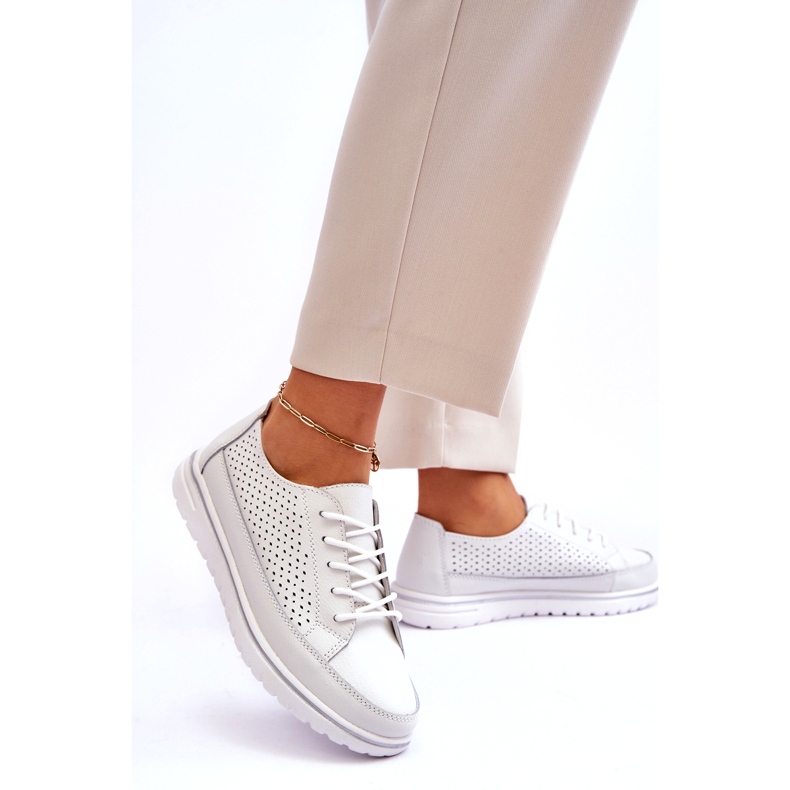 Vinceza Scarpe Sportive da Donna in Pelle Sneakers Bianco Elami 4