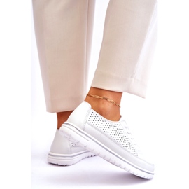 Vinceza Scarpe Sportive da Donna in Pelle Sneakers Bianco Elami 5