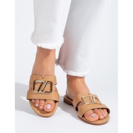 Sandali bassi con decoro Shelovet beige 1