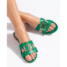 Sandali bassi con decoro Shelovet verde 1