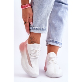 PM1 Scarpe da ginnastica Slip-On Boston bianche e rosa Ombre bianco 1
