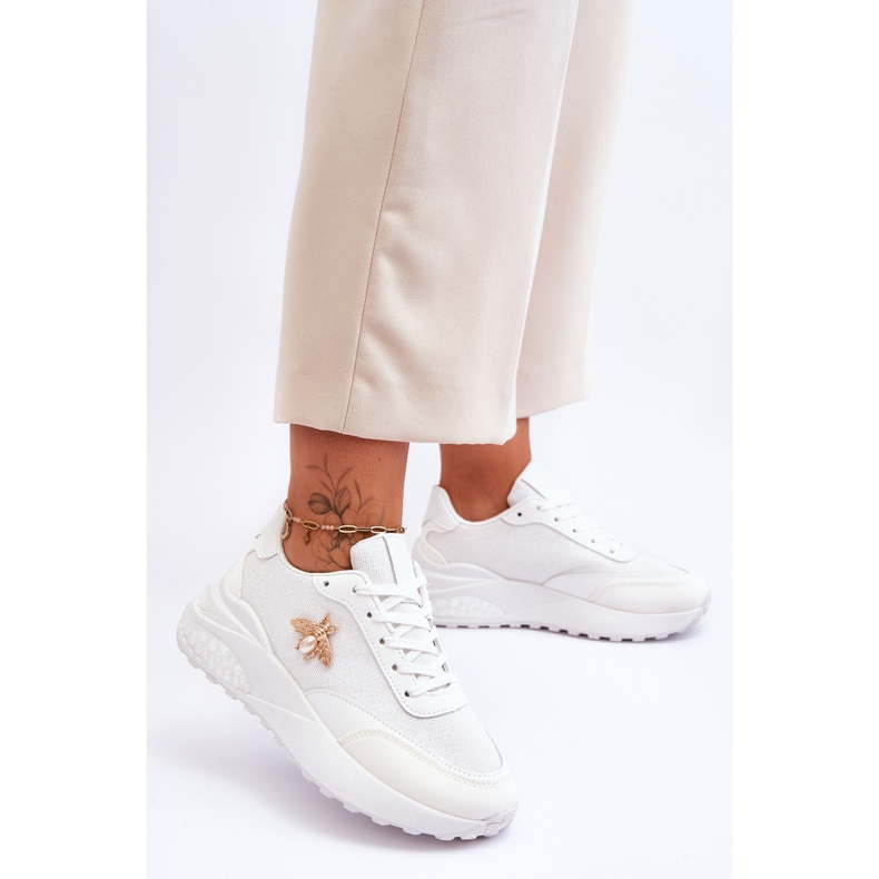 PS1 Scarpe Sportive Lucide Con Decoro Seneca Bianco 2