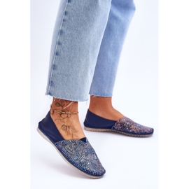 Ballerine in Pelle da Donna Maciejka 01930-103 Blu Navy 2