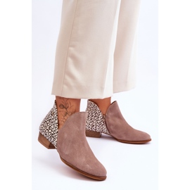 Stivali in pelle Maciejka con macchie 04091-55 Beige scuro 1