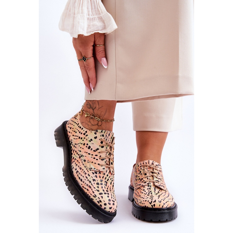 Scarpe Oxford in Pelle da Donna Maciejka 04087-18 Arancio-Nero arancia 1