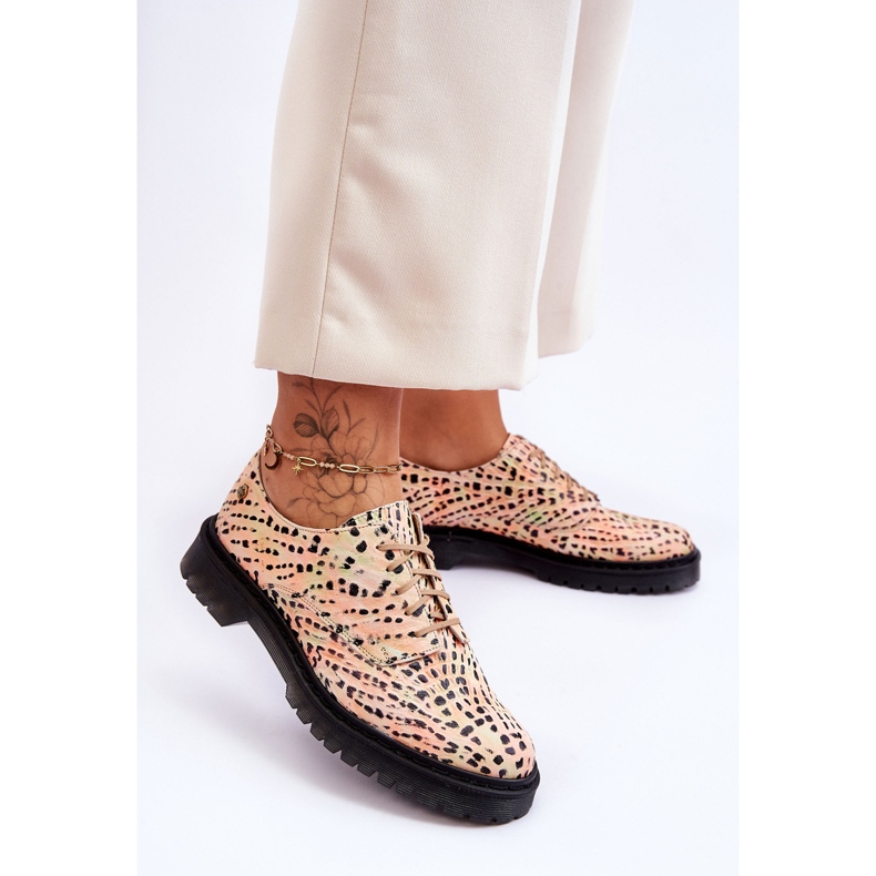 Scarpe Oxford in Pelle da Donna Maciejka 04087-18 Arancio-Nero arancia 2