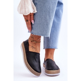 Mocassini Espadrillas in Pelle Big Star LL276002 Neri nero 1