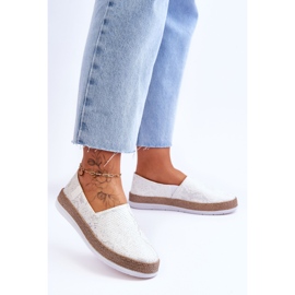 Mocassini Espadrillas in Pelle Big Star LL276004 Bianco 2