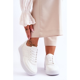Scarpe sportive con plateau classiche bianche Feel It bianco 1