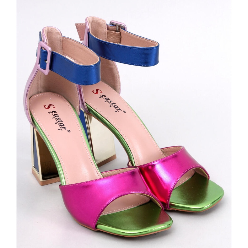 Sandali Tacco Geometrico Marshmello Fucsia rosa 1