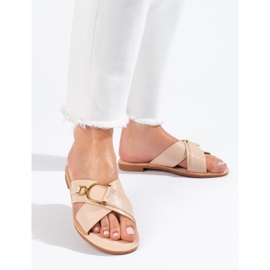 Pantofole Shelovet beige da donna 1