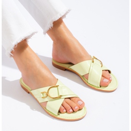 Pantofole Shelovet verdi da donna verde 2