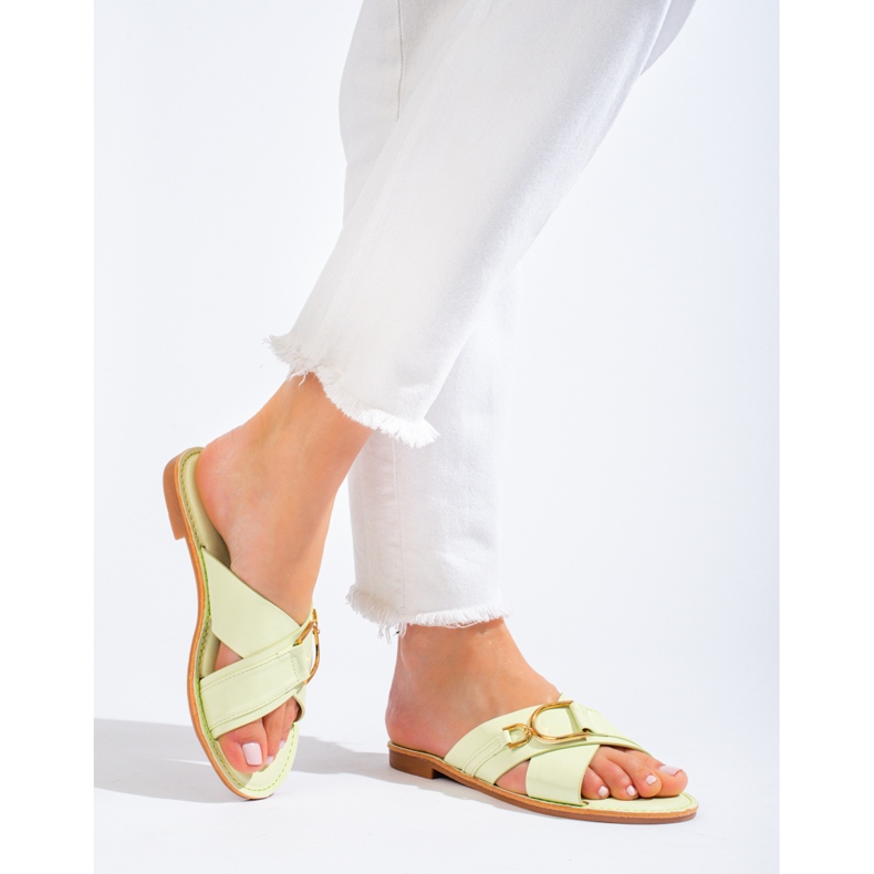 Pantofole Shelovet verdi da donna verde 1