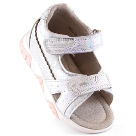Sandali Miss Jr EVE429 bianchi con velcro bianca 1