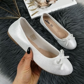 Ballerine con fiocco eVento W 1136 argento bianco bianca 1