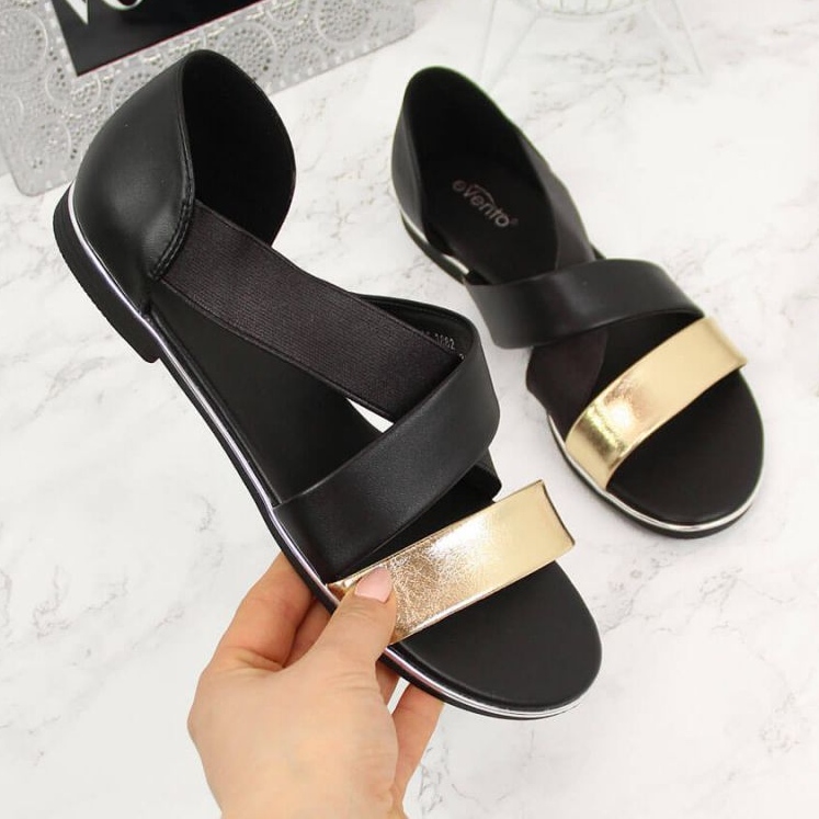 Jezzi W EVE293B sandalo slip-on nero 1