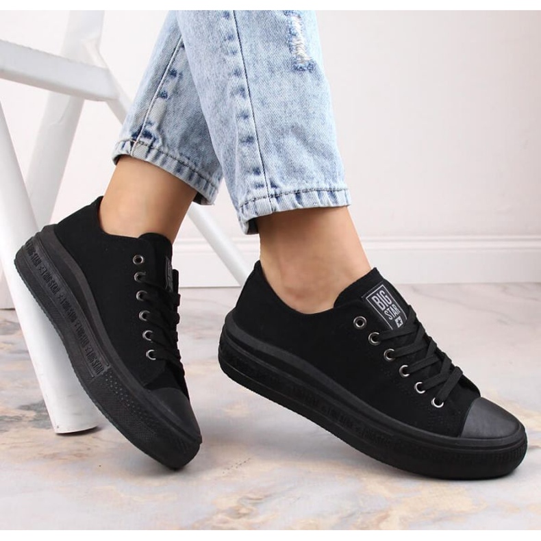 Sneakers sulla piattaforma Big Star W INT1874A nera nero 2