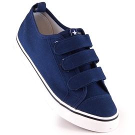 Sneaker con velcro News Jr EVE408C blu navy 1
