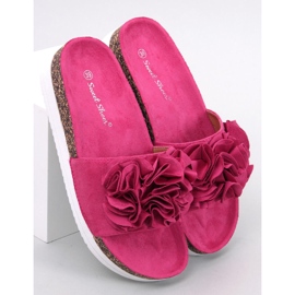 BM Pantofole Rizzo Fiore Pesca Fucsia rosa 1