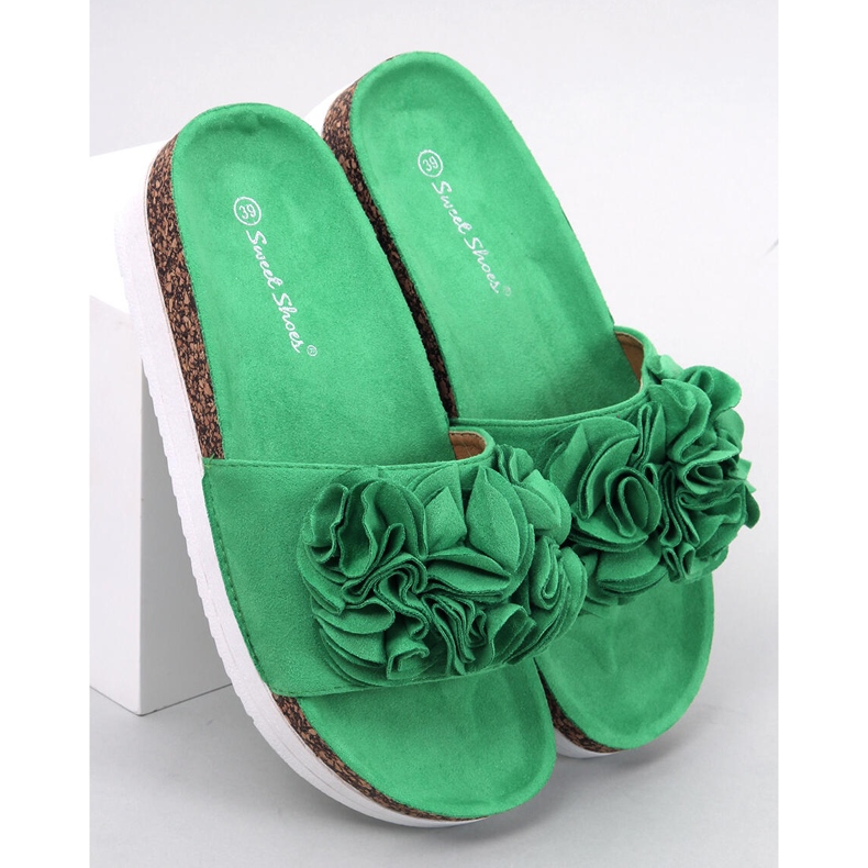 BM Rizzo Pantofole fiore verde 1