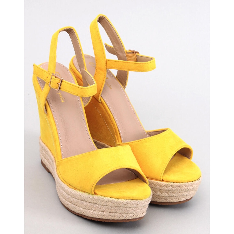 BM Winans Sandali con zeppa espadrillas gialli giallo 1