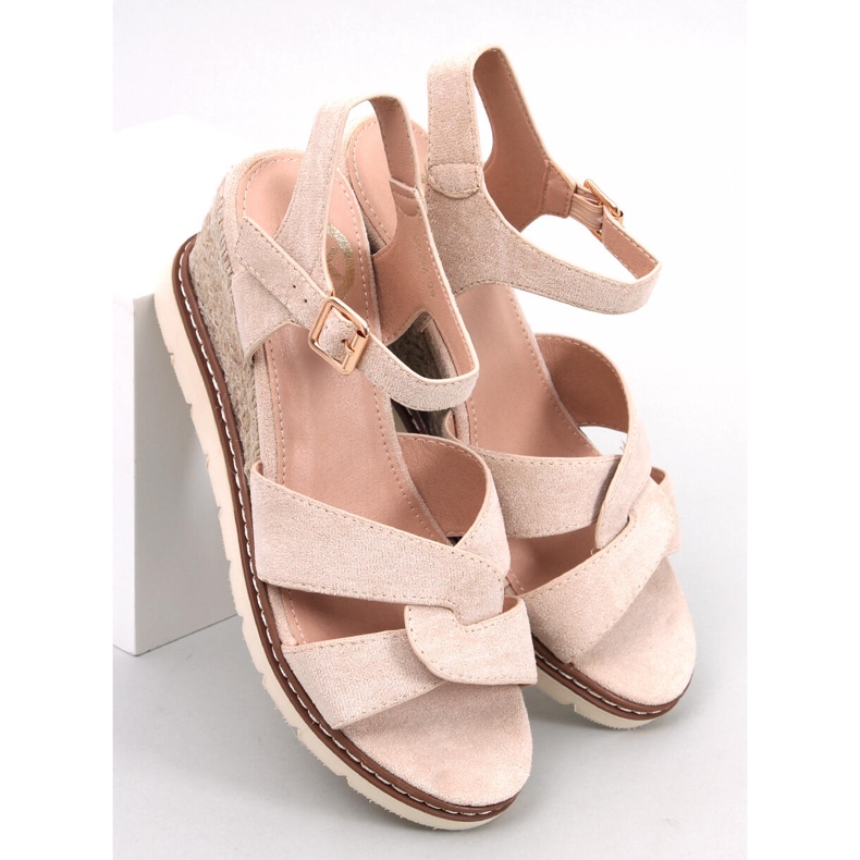 BM Espadrillas Sermon beige con zeppa 1