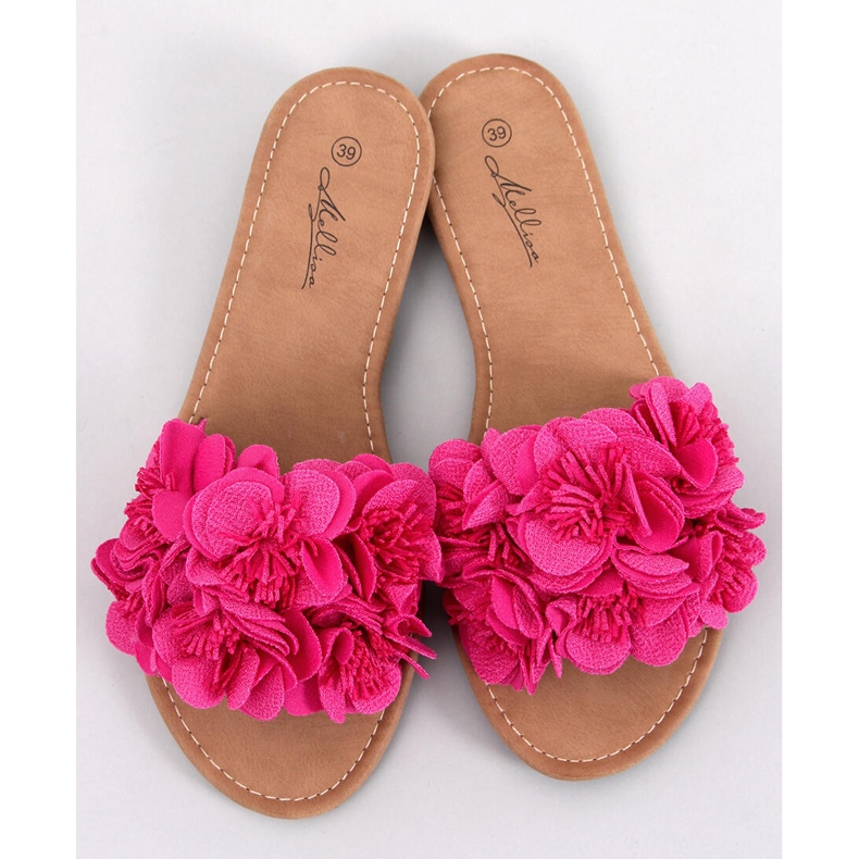Pantofole a fiori fucsia Corey rosa 1