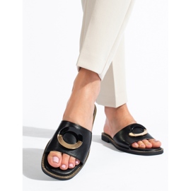 Pantofole Shelovet da donna eleganti nere nero 1