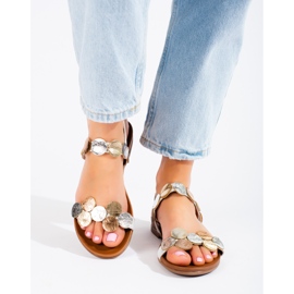 Sandalo piatto da donna Shelovet color argento 2