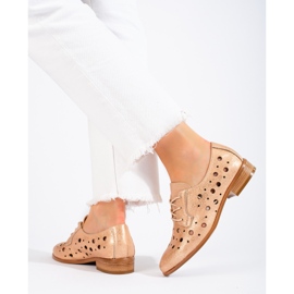 W. Potocki Scarpe stringate traforate da donna Potocki beige 1