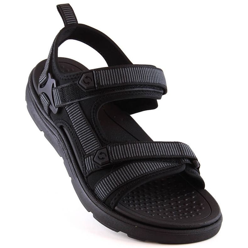 News Sandali sportivi da uomo neri con velcro Novità 23MN11-5623 nero 1