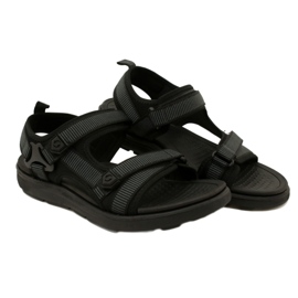 News Sandali sportivi da uomo neri con velcro Novità 23MN11-5623 nero 6