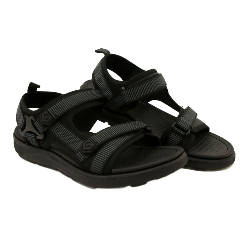 News Sandali sportivi da uomo neri con velcro Novità 23MN11-5623 nero 6
