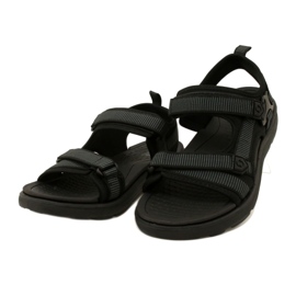 News Sandali sportivi da uomo neri con velcro Novità 23MN11-5623 nero 4