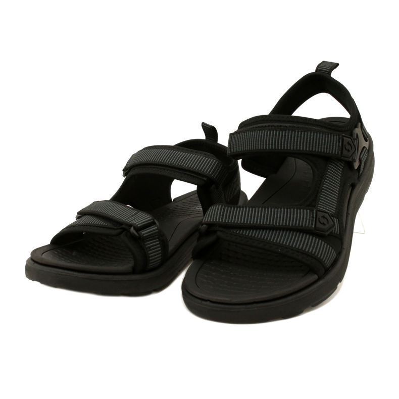 News Sandali sportivi da uomo neri con velcro Novità 23MN11-5623 nero 4