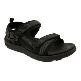 News Sandali sportivi da uomo neri con velcro Novità 23MN11-5623 nero 2