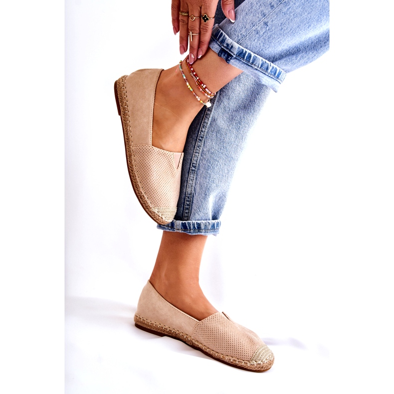 PG1 Espadrillas da donna in camoscio beige Corry 5