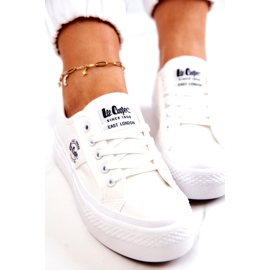 Scarpe da ginnastica su piattaforma bianca Lee Cooper LCW-22-31-0837L bianco 4