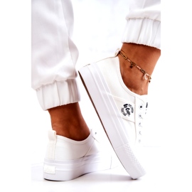 Scarpe da ginnastica su piattaforma bianca Lee Cooper LCW-22-31-0837L 2