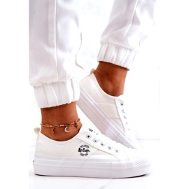 Scarpe da ginnastica su piattaforma bianca Lee Cooper LCW-22-31-0837L 1