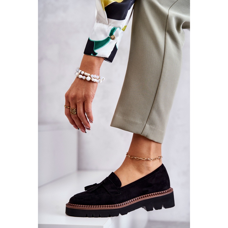 Vinceza Scarpe in pelle scamosciata da donna sulla piattaforma Unni nera nero 3