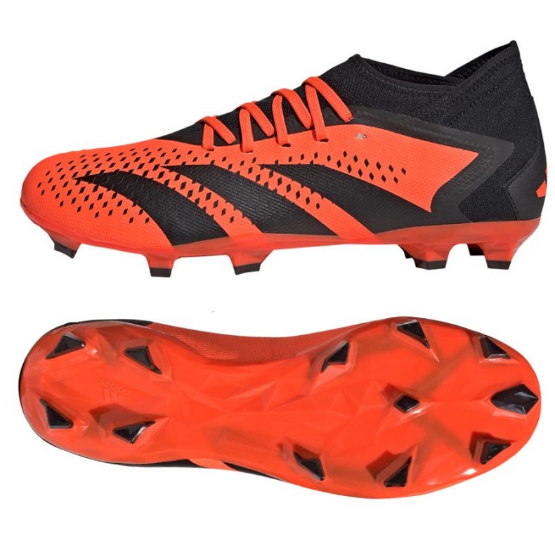 Scarpe da calcio Adidas Predator Accuracy.3 Fg M GW4591 rosso arance e rossi 1