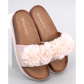 Pantofole a fiori beige del sud 1