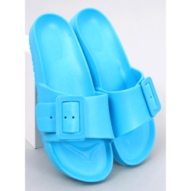BM Ciabatte in gomma con fibbia Romero L.BLUE 1