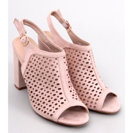 Sandali con tacco traforato Noise Pink rosa 1