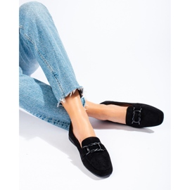 Mocassini da donna in camoscio nero di Shelovet 2