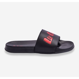 Pantofole leggere Lee Cooper LCW-23-42-1730 nere-rosse da uomo nero 1
