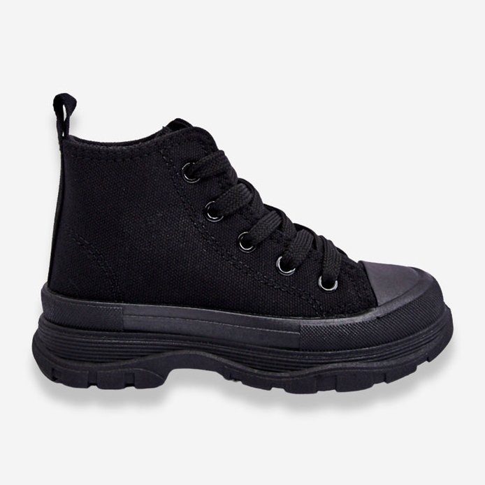FR1 Sneakers alte da bambino nere Freeze nero 1