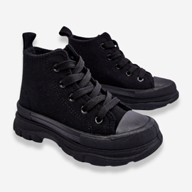 FR1 Sneakers alte da bambino nere Freeze nero 2