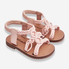 Sandali Slip-on intrecciati per bambini Pink Tracy rosa 2